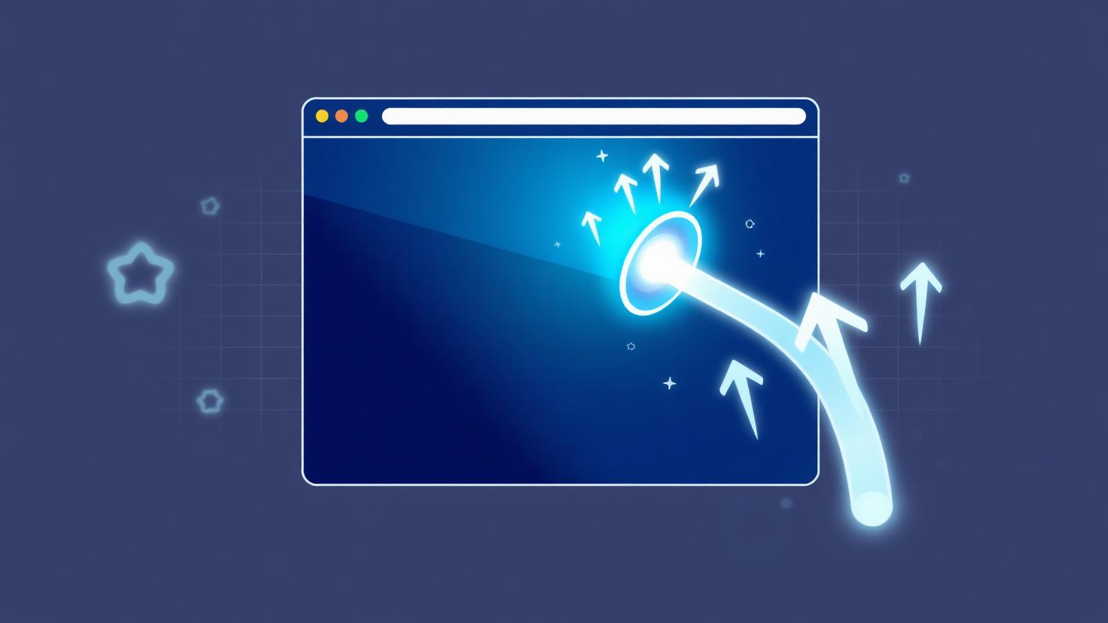 Editorial graphic of a laptop with a glowing conversion funnel transforming website visitors into leads
